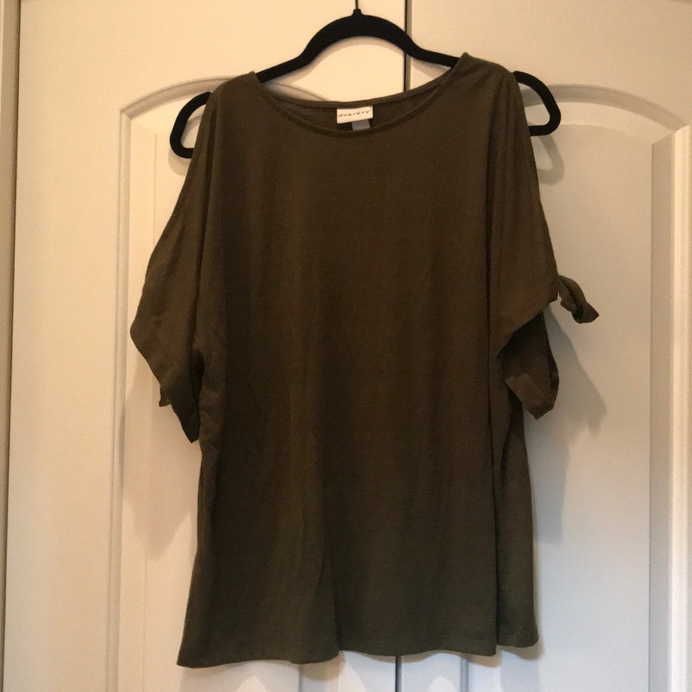 Ava & Viv Olive green split sleeve T-shirt